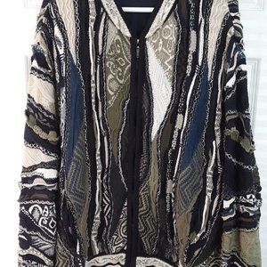 Coogi sweater jacket bomber large